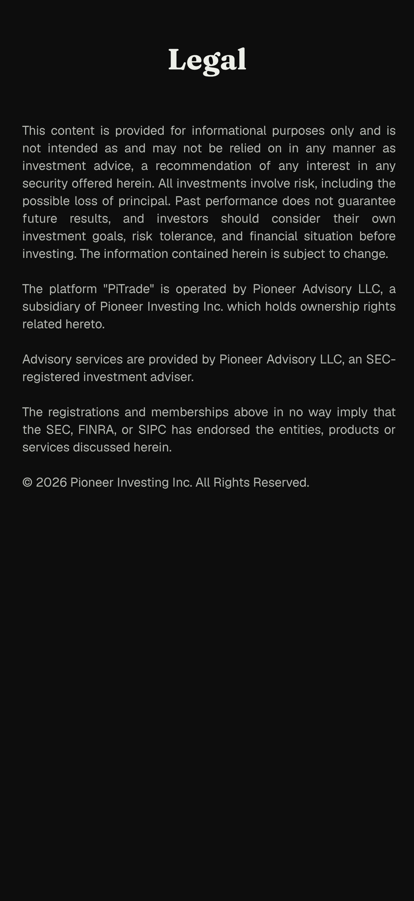 PiTrade: Investing Simplified