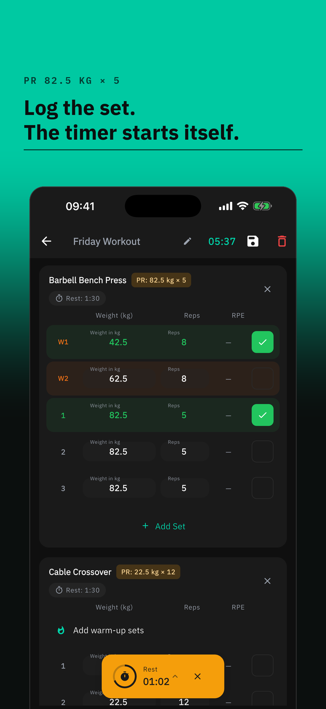 Kiptly: Gym Workout Tracker screenshot 2