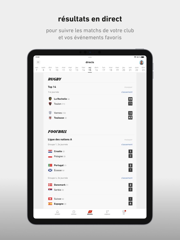 L’EQUIPE - live, sport, tv iPad screenshot 6 - Sports app