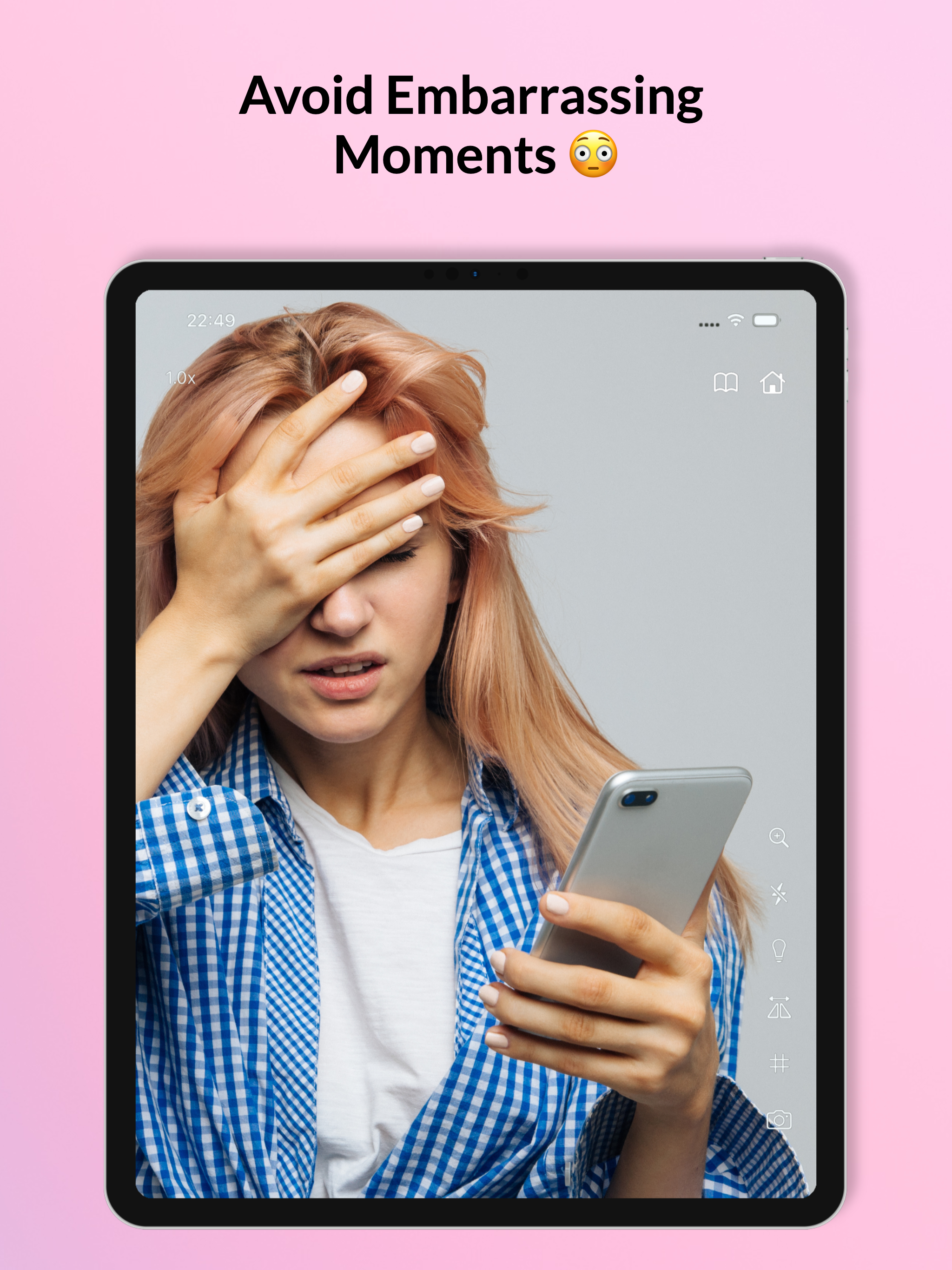 Hand Mirror: HD, Light & Zoom