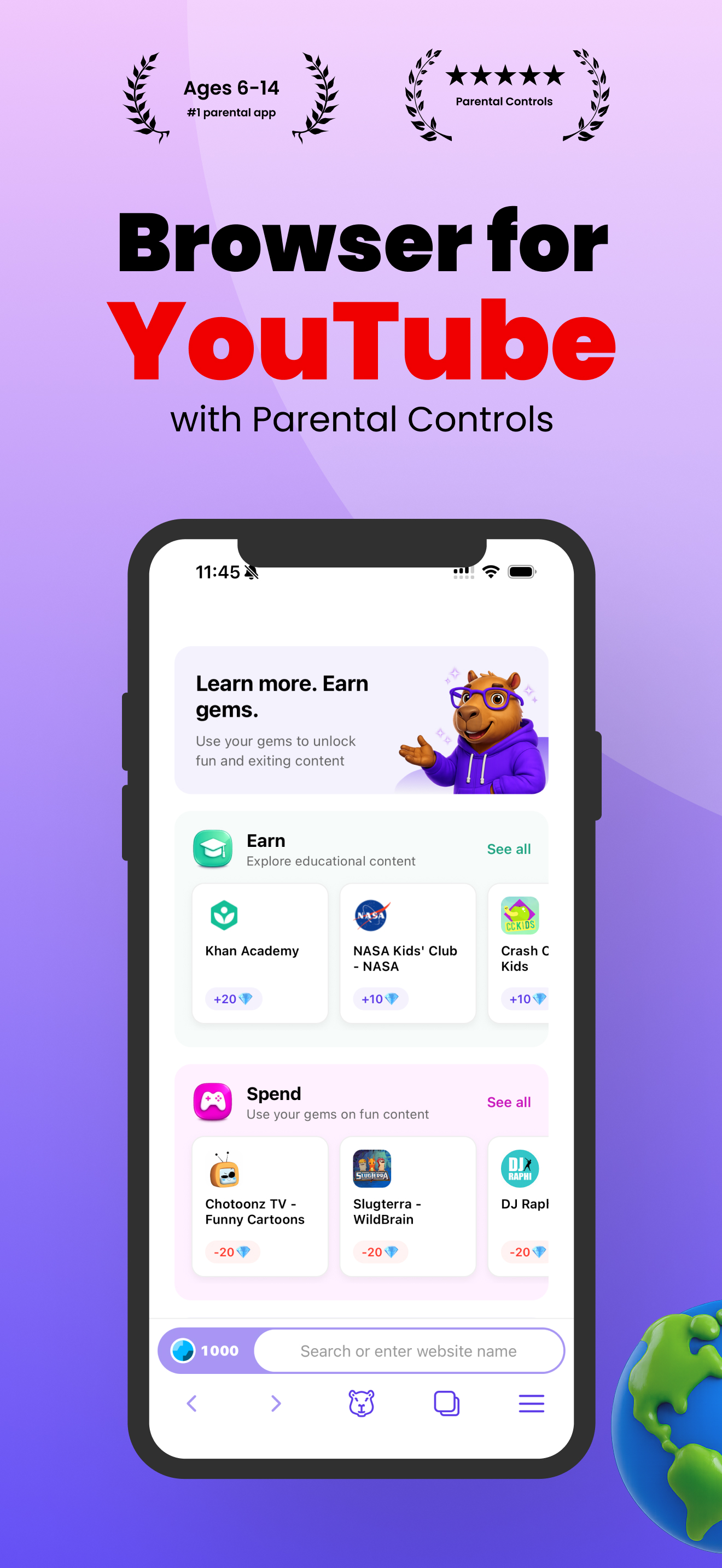 CapiBrowser: YT Kids Control screenshot 2