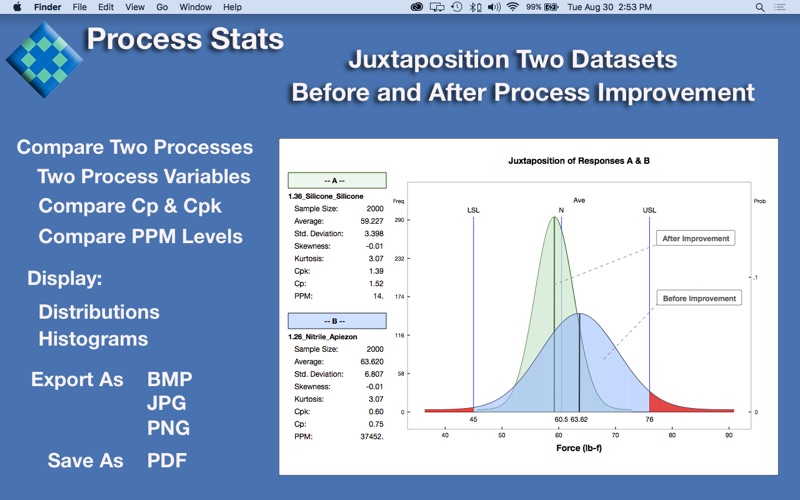 Screenshot #3 pour ProcessStats: SPC Statistics