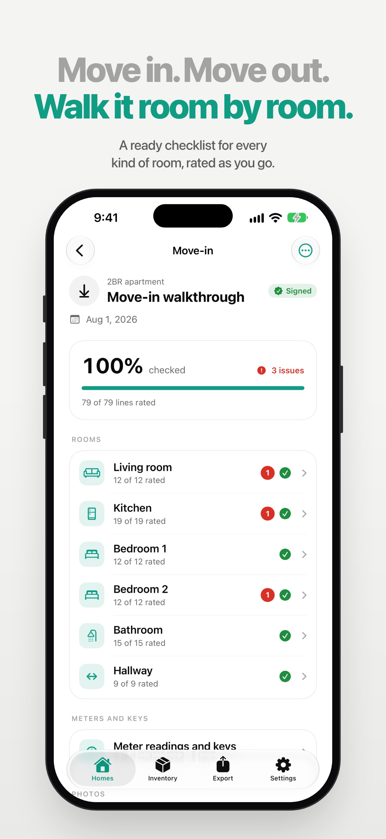 Screenshot 2 of RoomLedger: Move-In Inspection