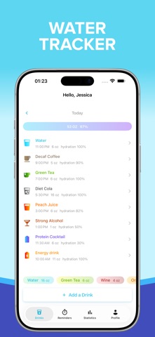 Water Log: hydration reminder iPhone screenshot