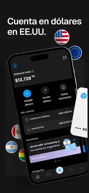 Wallbit - Tu cuenta en EE.UU. iPhone screenshot 1