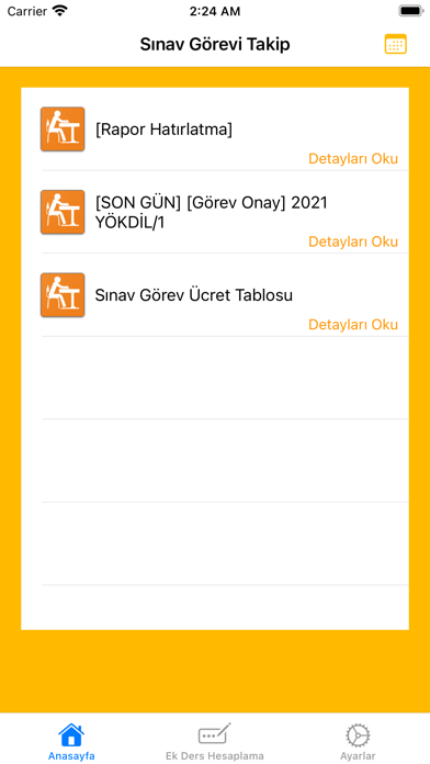 Sınav Görevi Takip&Kazanımlar Screenshot