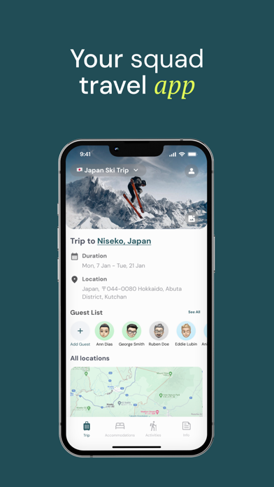 Screenshot #1 pour Group Trip Planner - AvoSquado