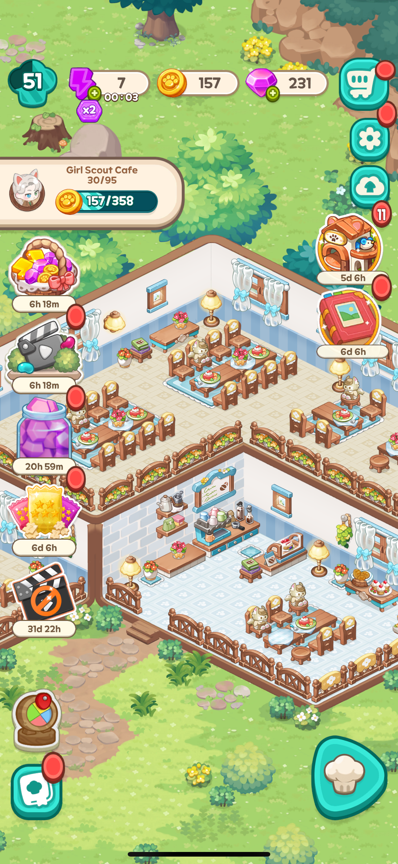 Merge Cat Cafe: Decorate screenshot 2