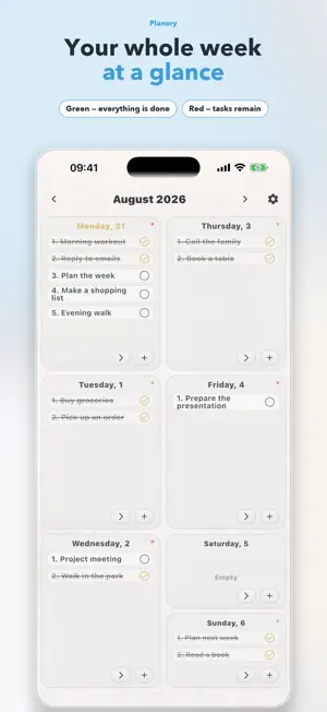 Planory: Daily Planner screenshot 1