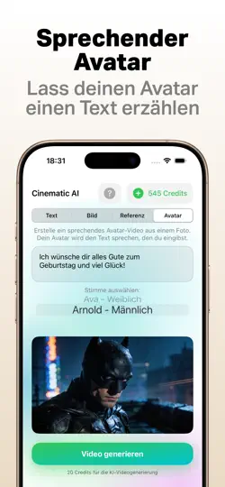 Screenshot von Cinematic AI: KI Videos, Sound auf dem iPhone 3