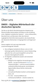 DWDS screenshot