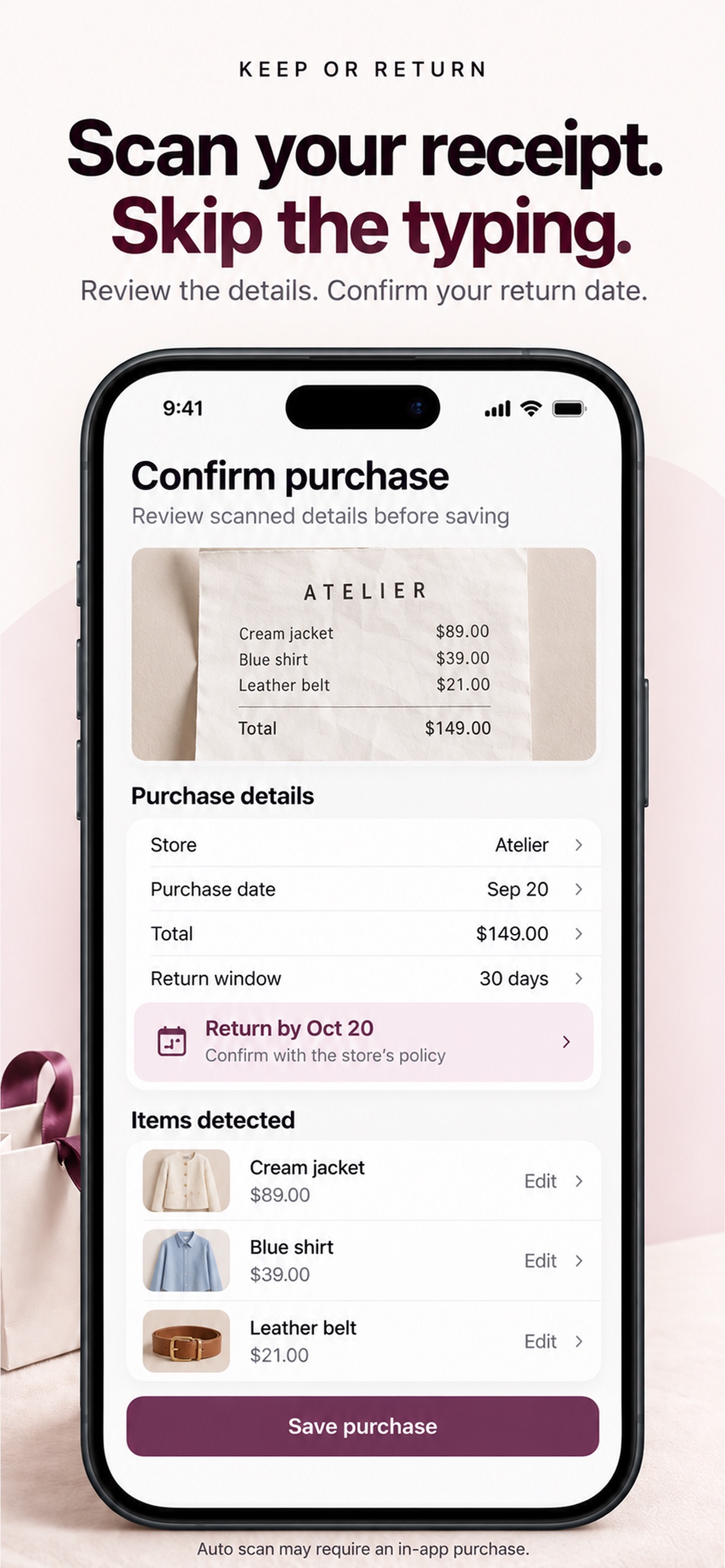Screenshot 3 of Keep or Return