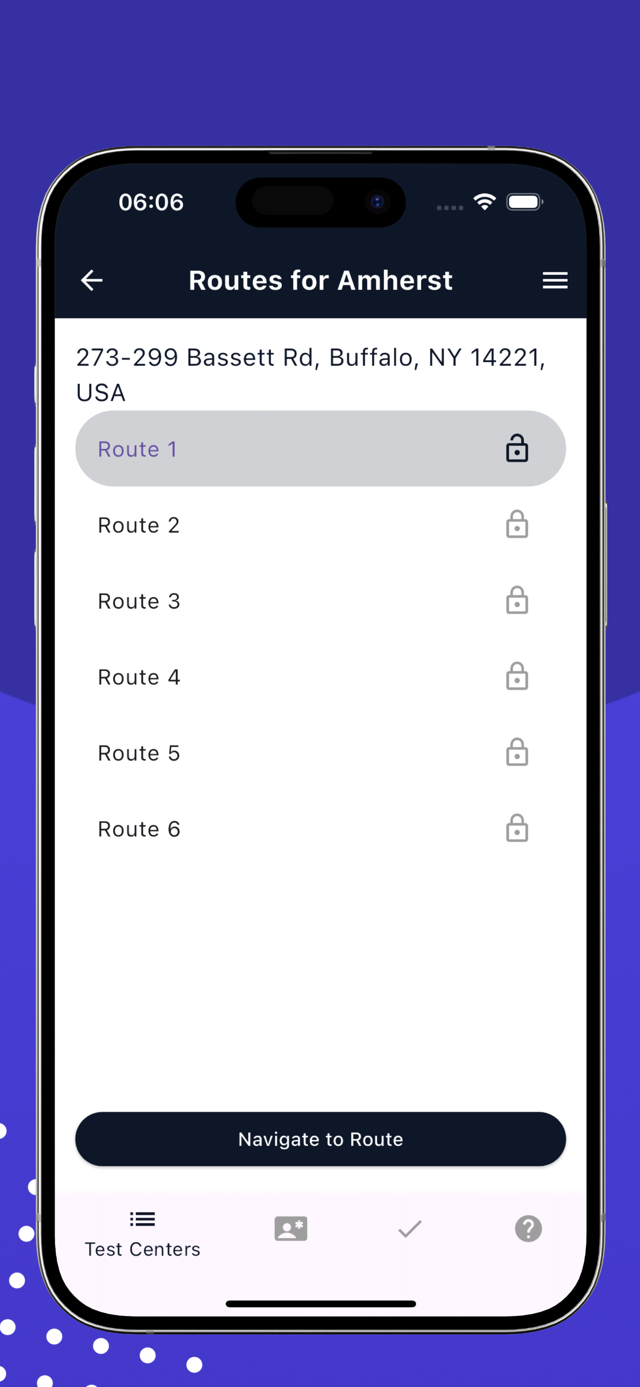 New York Test Routes App