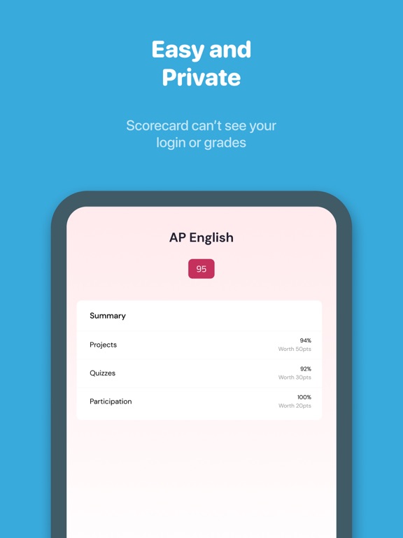 Scorecard: Grades and Clubs iPad screenshot 2 - Education app