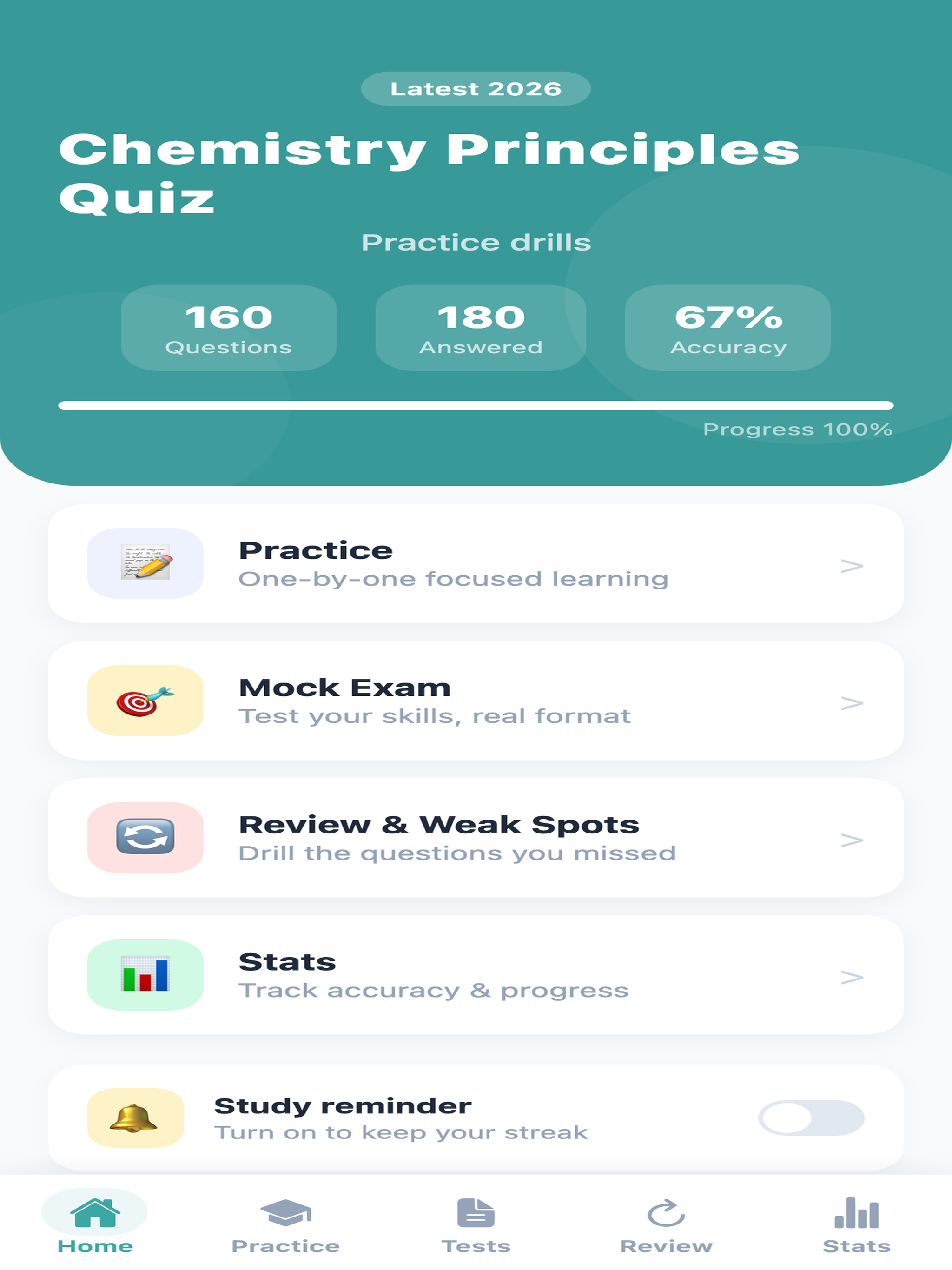 Chemistry Principles Quiz