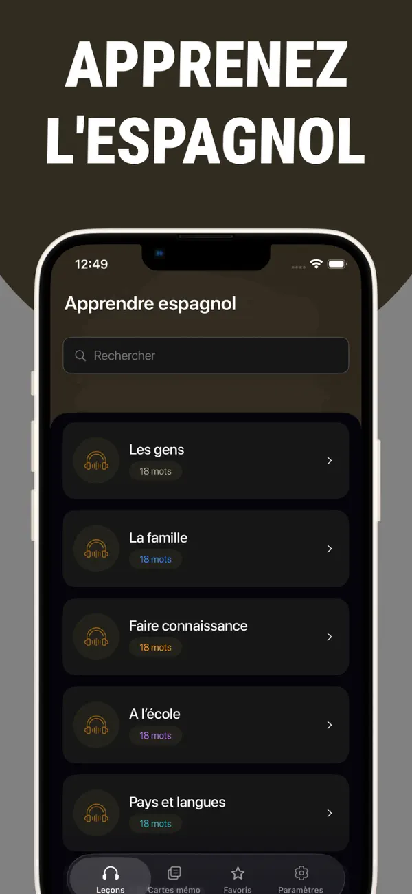 Screenshot #1 pour Apprenez l'Espagnol Facile