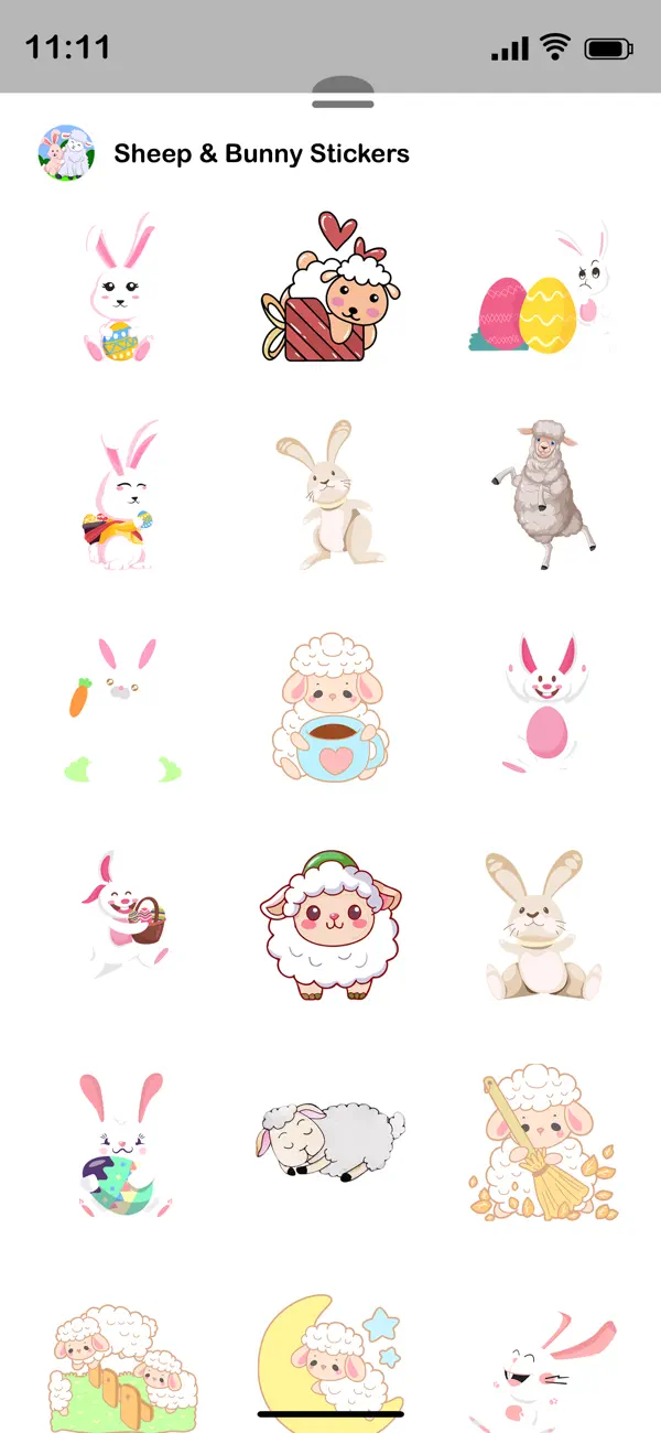 Screenshot #2 pour Sheep & Bunny Stickers