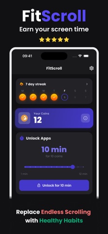 Earn Screen Time - Fit Scroll Screenshot 1 of 7