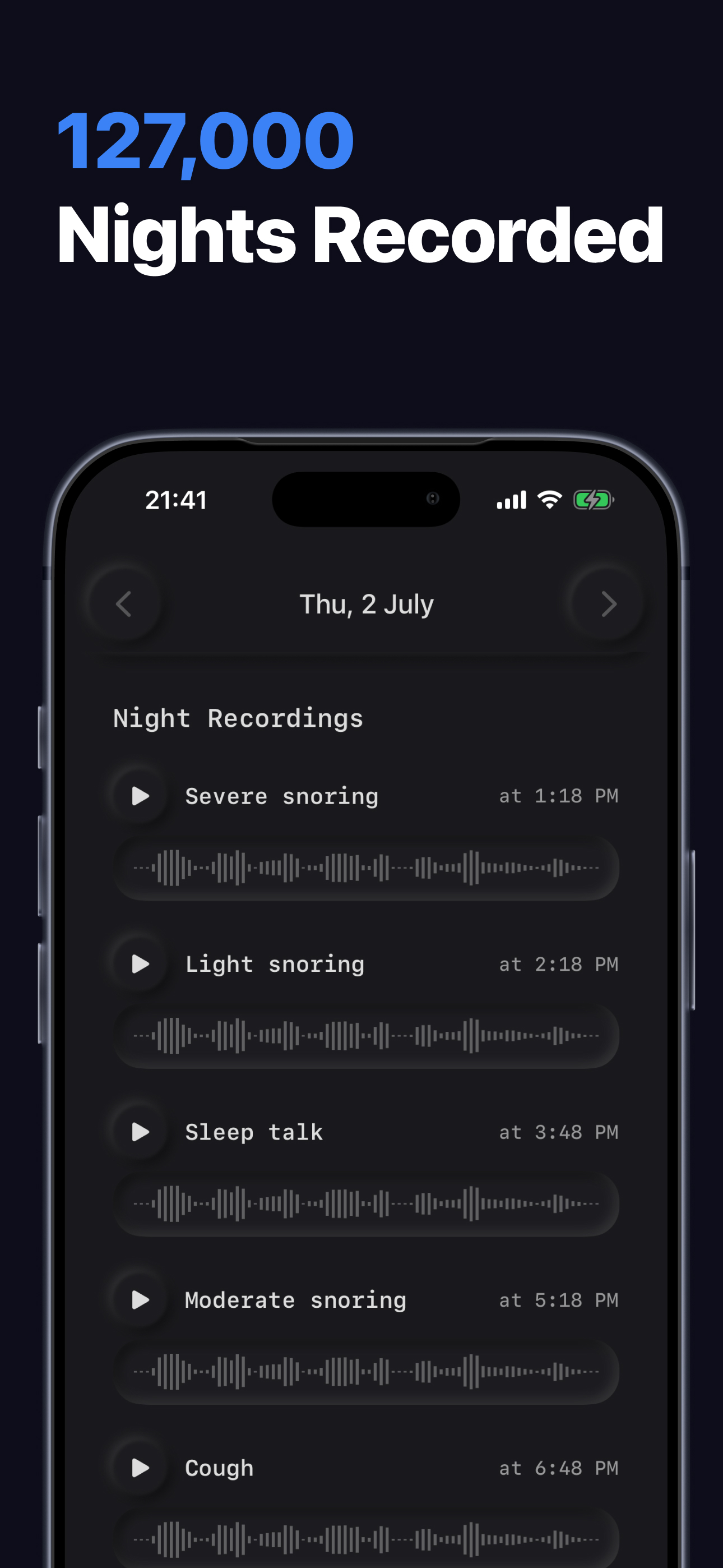 Snore Recorder Pro App screenshot 4