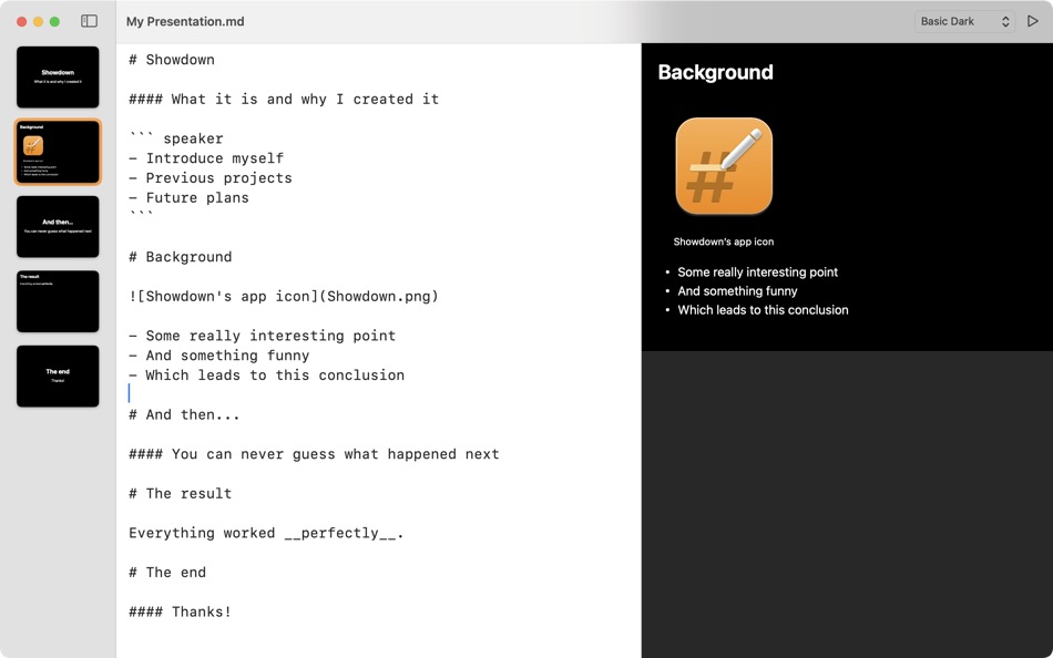 #3. Showdown - Presentation (macOS) 由: Tinybird Interactive AB