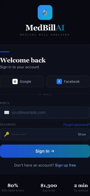 MedBillAI screenshot 1
