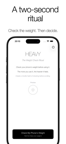 Heavy: Screen Time by Weight screenshot