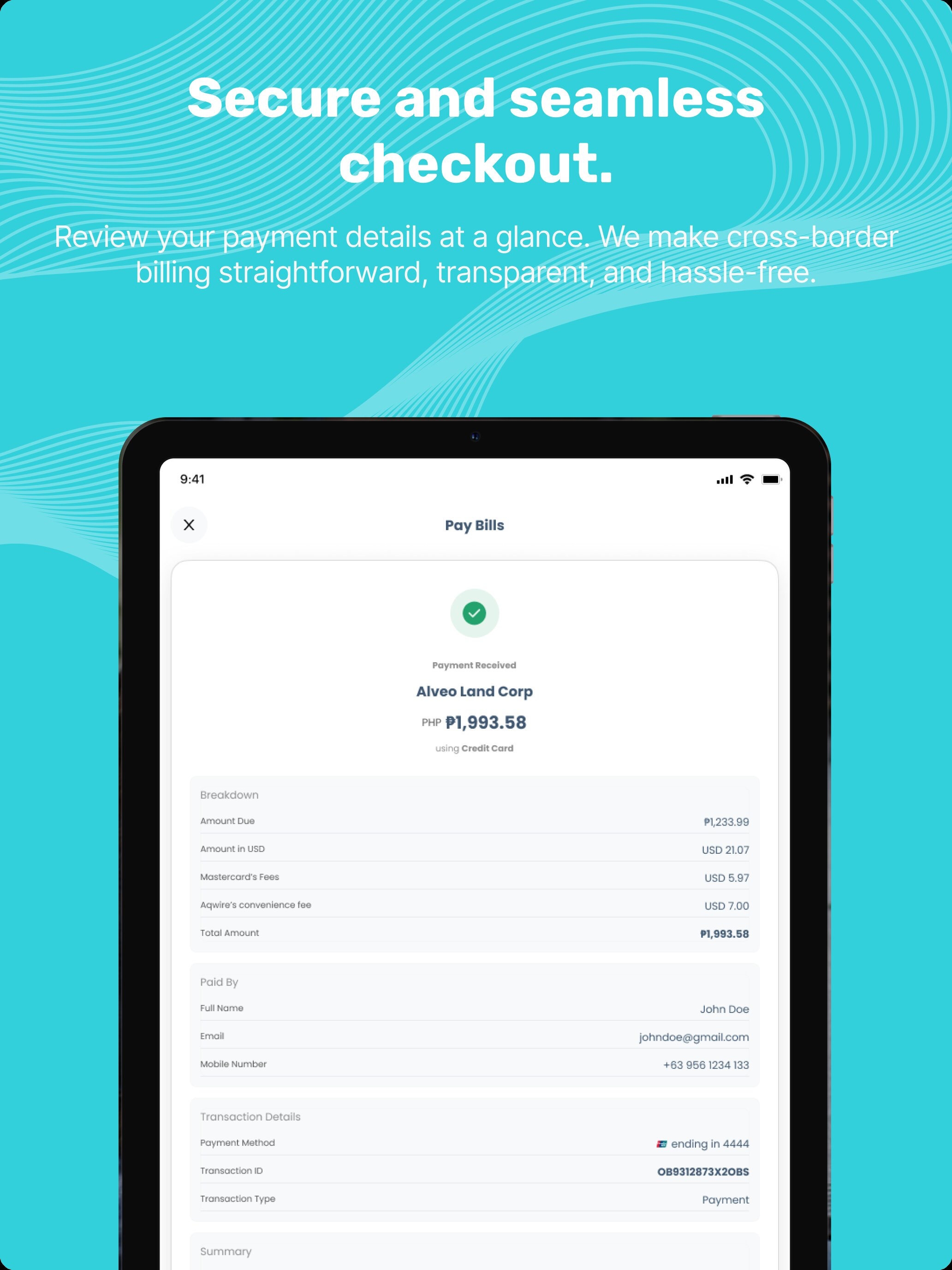 Aqwire Personal screenshot 10