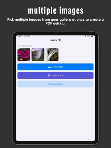 Image to PDF - Photo to PDF iPad screenshot