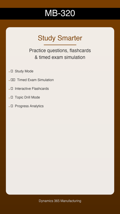Screenshot #1 pour MB-320 D365 Manufacturing Prep
