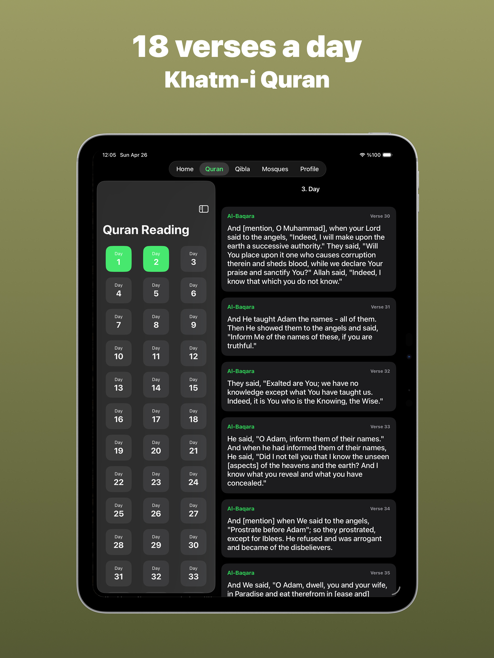 Adhan Times and Quran Verses