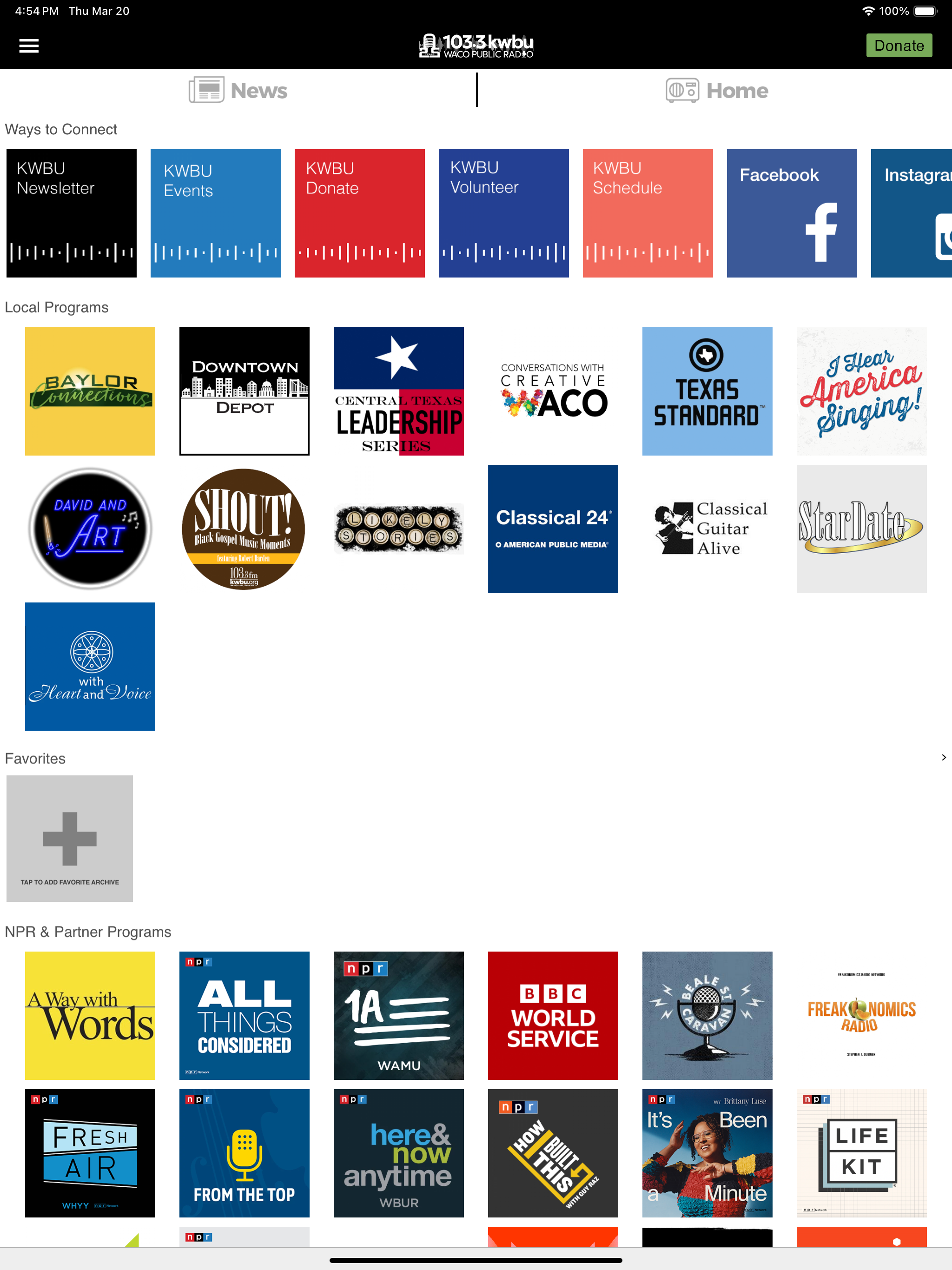 KWBU Public Radio App