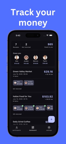 Bill Splitter - Bilpi iPhone screenshot