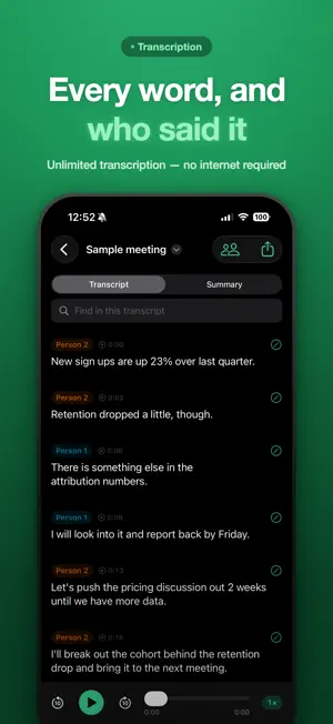 Voicenote - Meeting Transcript screenshot 1