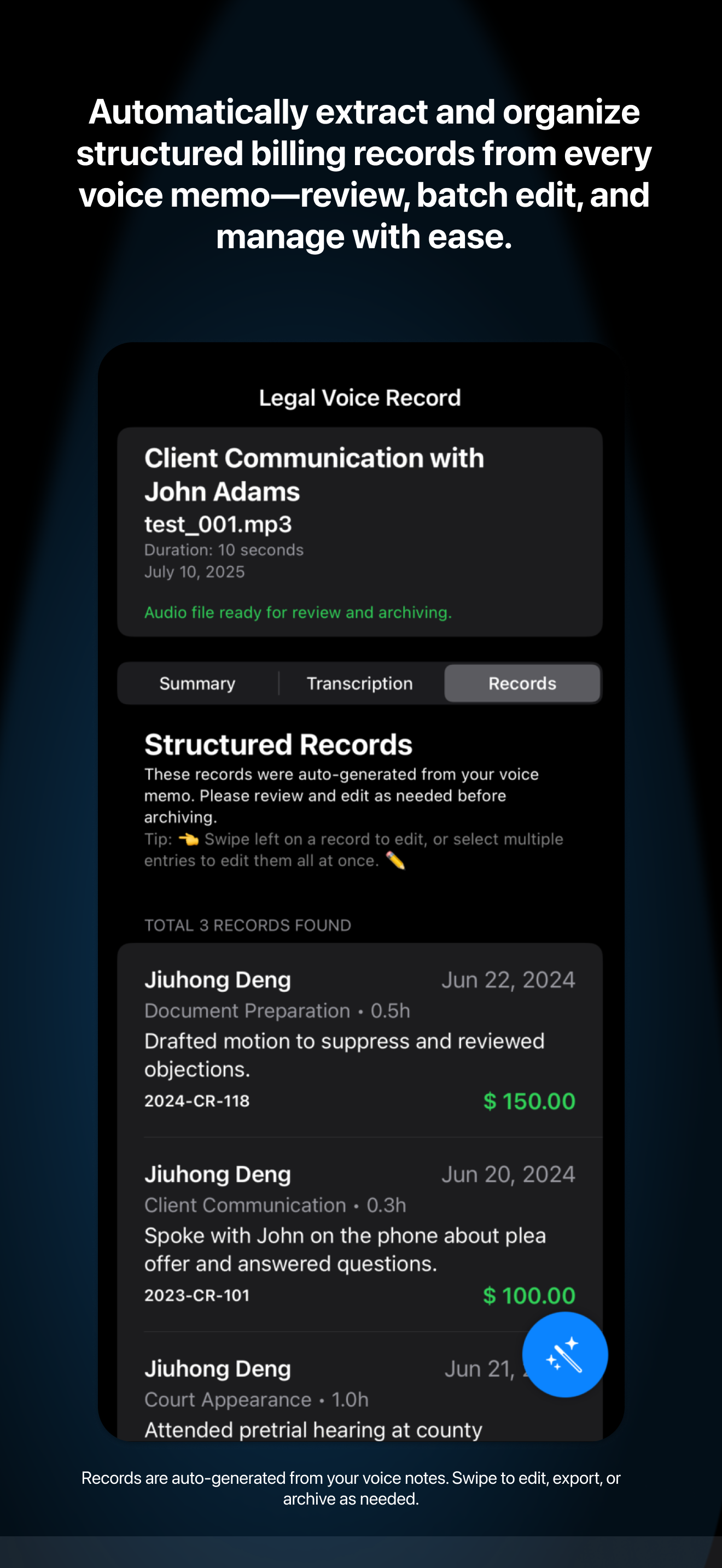 BillByVoice: Lawyer Billing screenshot 3