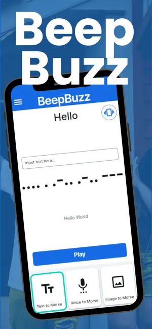BeepBuzz Morse Code Vibration screenshot 1