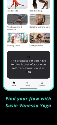Susie Vanessa Yoga iPhone screenshot