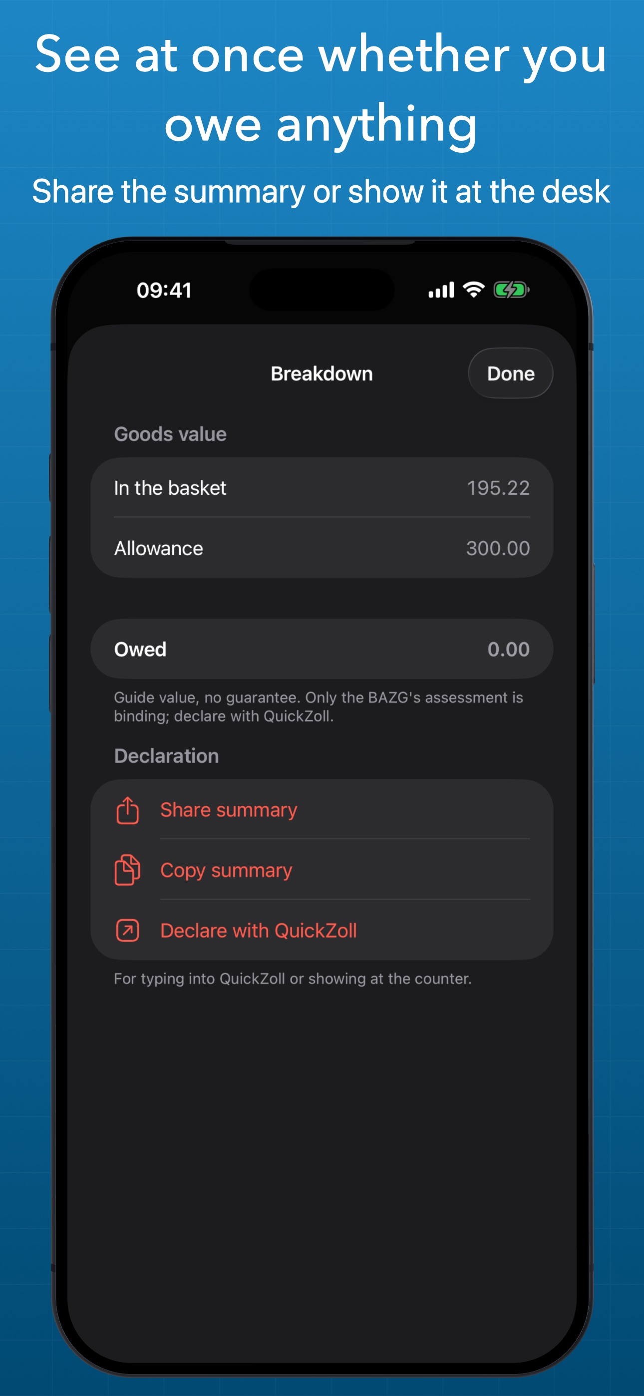 Screenshot 2 of Swiss Customs: Duty Calculator