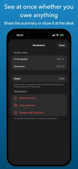 Swiss Customs: Duty Calculator screenshot 2