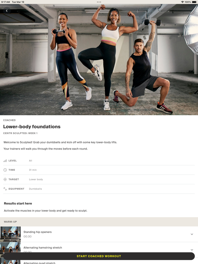 ‎Centr: Workouts and Meal Plans Screenshot