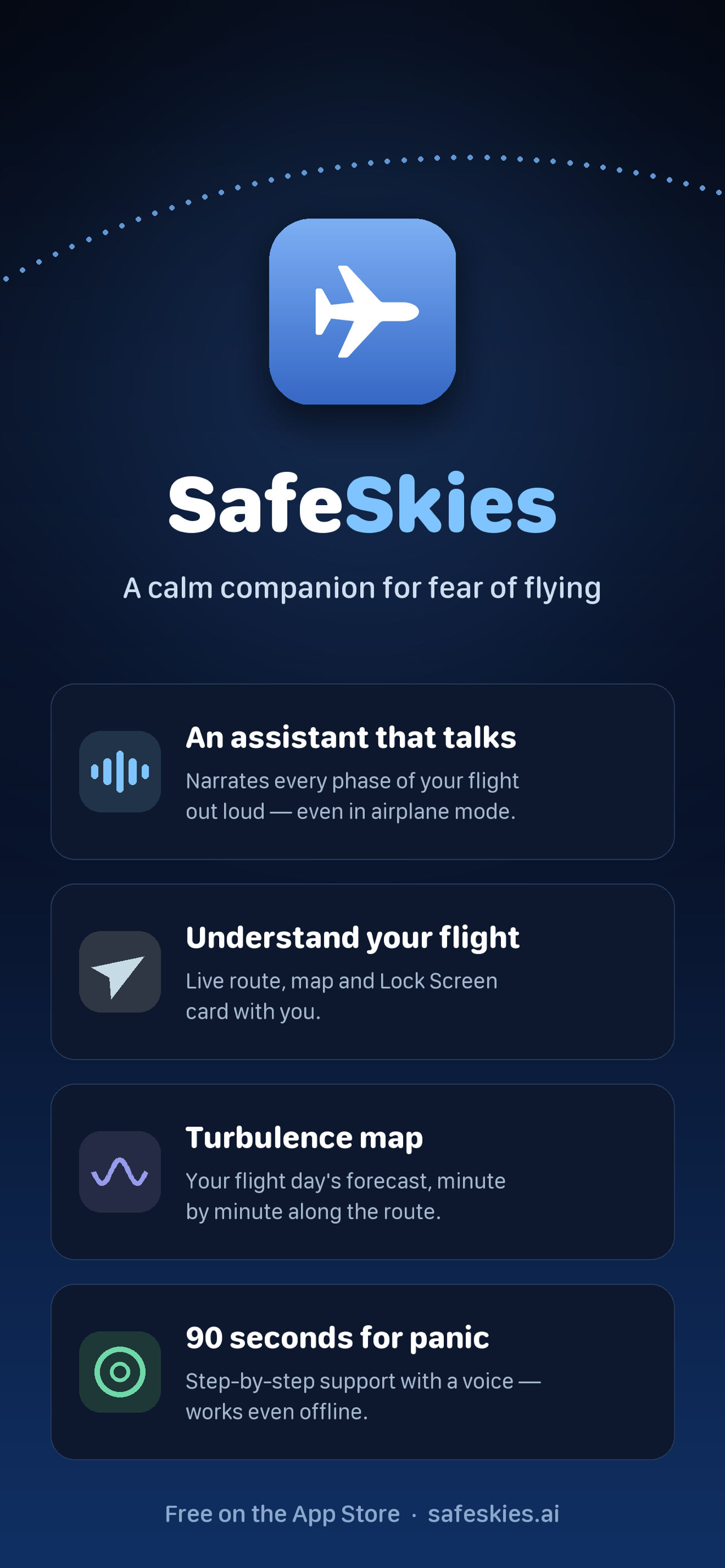 SafeSkies — Calm Flying