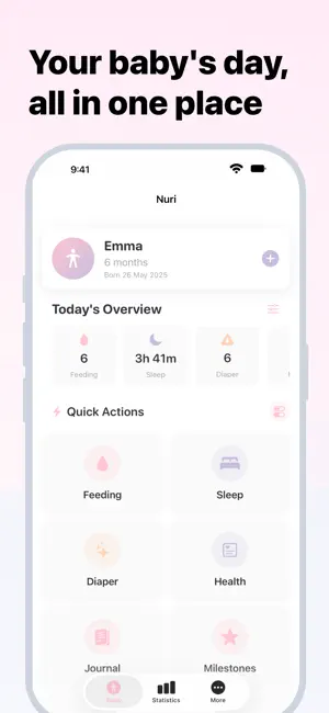 Nuri - Baby Journal & Tracker screenshot 1