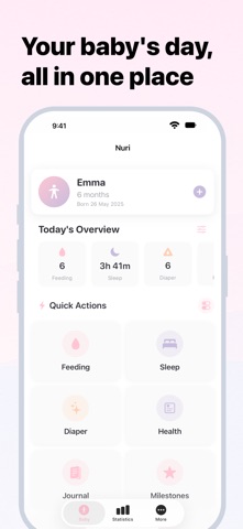 Nuri - Baby Journal & Tracker screenshot