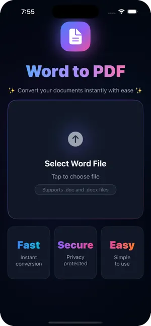 Word to PDF Converter DOCX screenshot 2