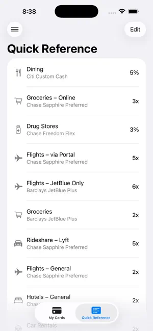 CardCue – Rewards Guide screenshot 3