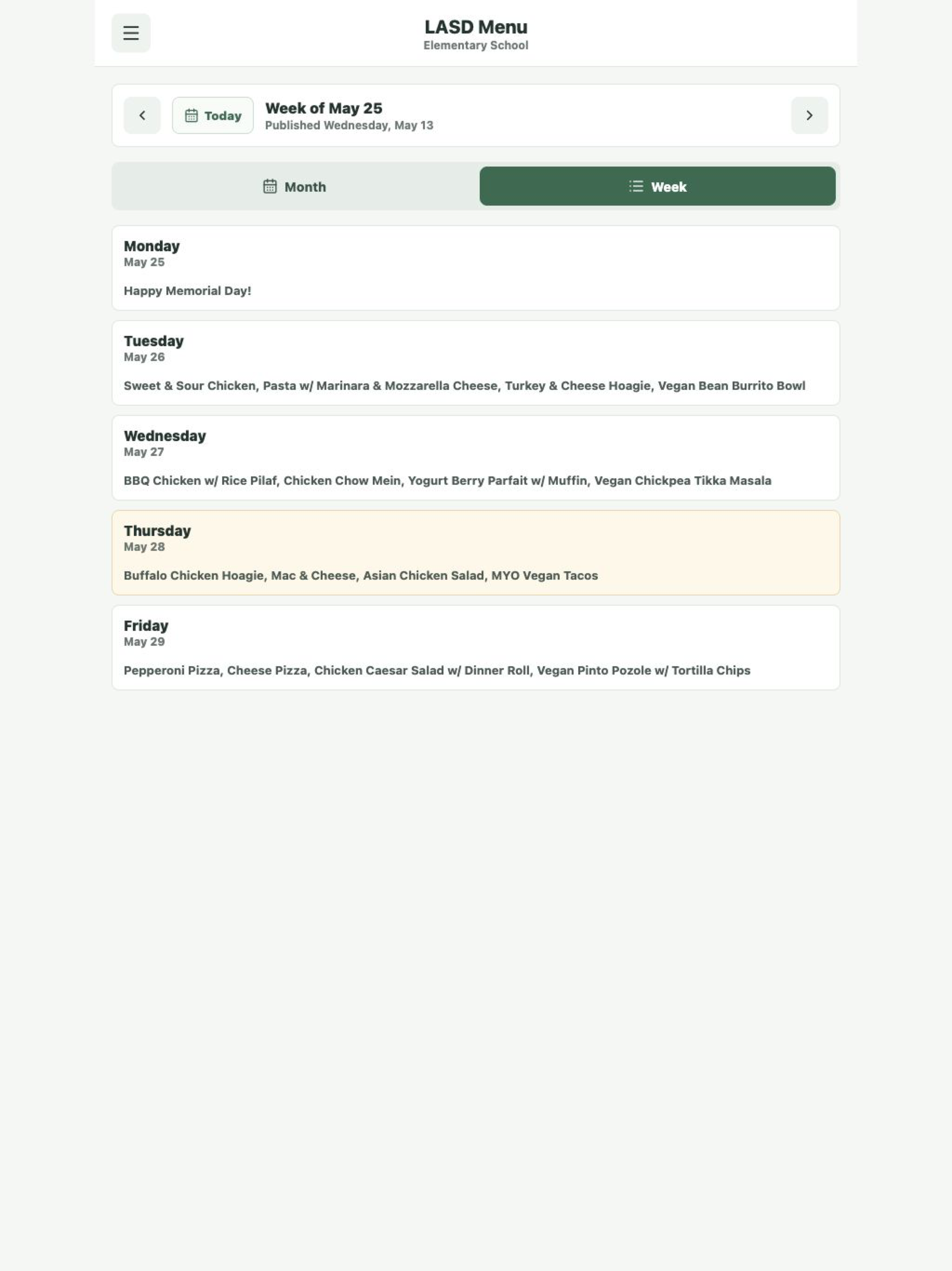 LASD Menu screenshot 4
