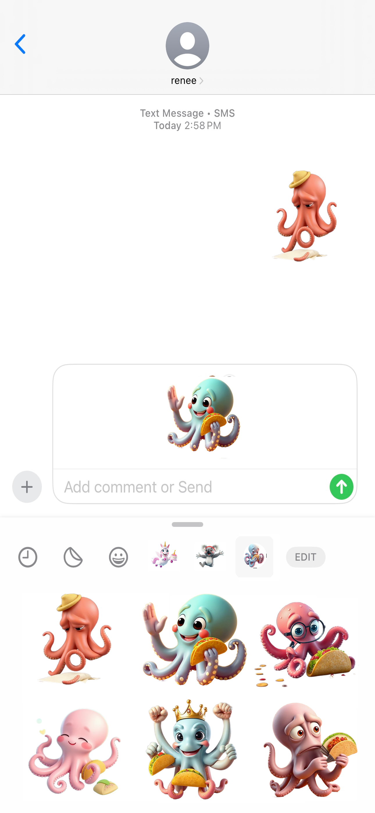 Taco Octopus Stickers screenshot 4