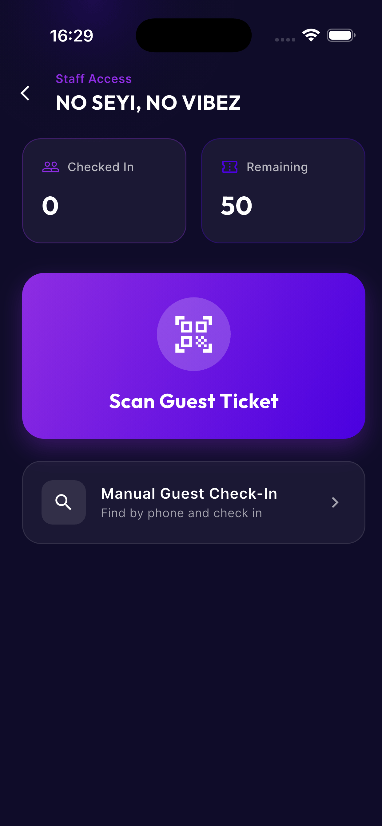 Mypartytix Check-in screenshot 3
