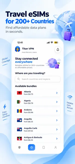 Titan VPN Travel eSIM screenshot 3