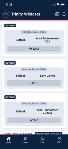 Trinity Wildcats Athletics Screenshot 1 of 4