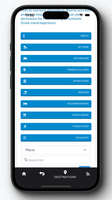 Greek Travel App Screenshot